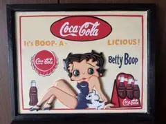 ベティーブープ　コカコーラ　立体　木製看板　壁掛け　インテリア　アジアン雑貨