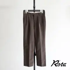 【イタリア製】Rota コットンモールスキン　2タック　トラウザーズ　ブラウン