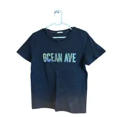 OCEAN AVE プリント 半袖Tシャツ 黒　GU