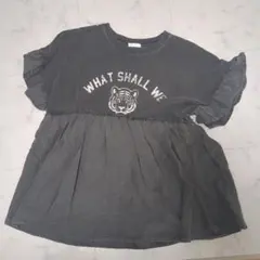 しまむら　ドッキング半袖Tシャツ　Мサイズ　チャコールグレーのサムネイル