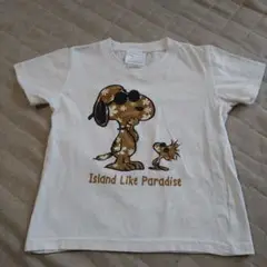 日焼け　スヌーピー Tシャツ Island Like Paradise　沖縄