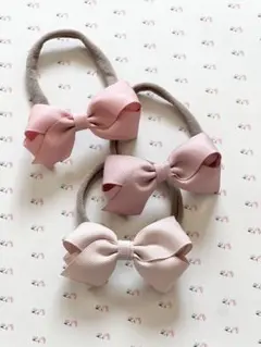 ヘアバンド ベビー ピンクベージュ系