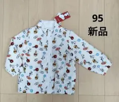 新品 ＊ 【95】スヌーピー 裏フリース ジャンパー 総柄 アウター