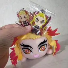 寝そべり 煉獄 鬼滅の刃 ぬいぐるみ きゅんきゃら キーホルダー まとめ売り