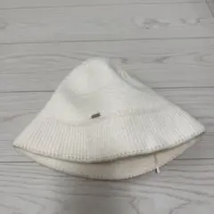 ホワイト ニット バケットハット