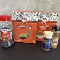 Ambika 香辛料セット（コリアンダー、クミン、マスタードシード、クローブ）のサムネイル