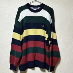 トミーヒルフィガー L ボーダー ニット セーター 厚手 ゆったり メンズ