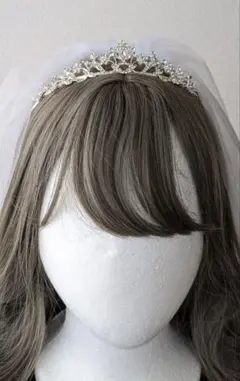 ブライダル ティアラ シルバー 13.5cm ウェディング tt20708