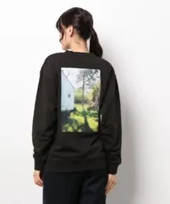 【美品】フルーツオブザルーム 黒 トレーナー スウェット長袖 L バックプリント