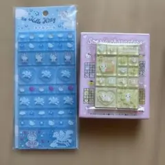 サンリオ　タイルシール　ハローキティ　ふわふわにゃんこ　ユニコーン　2枚セット