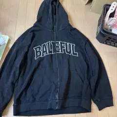 BALEFUL ジップアップパーカー Lサイズ 黒