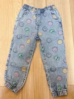 NEXT スマイリーフェイス柄 ロングパンツ 5Y