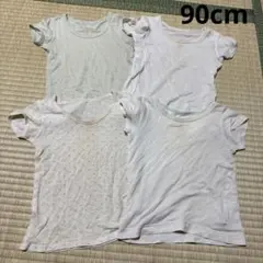 UNIQLO 90cm ホワイト系 半袖シャツ肌着 4枚セット　メッシュ　男の子