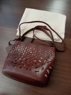 genten ハンドバッグ カットワークデザイン 本革 リアルレザー 25th スペシャルカットワーク セミオーダー｜革財布、バッグの