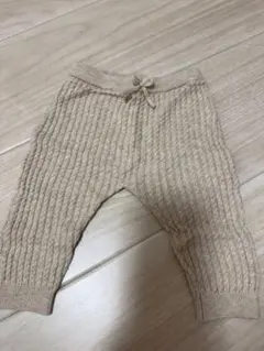 ZARA ベージュ リブ編みパンツ 3-6ヶ月