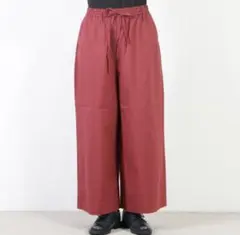 mizuiro ind ミズイロインド ワイド イージーパンツ レッド 日本製