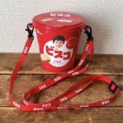 ビスコ プラスチックケース ショルダーストラップ付 ビスコ缶風 昭和レトロのサムネイル