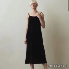 Steven Alanベロア キャミソール ワンピース　光沢感　上品　ブルー