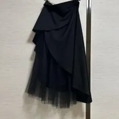 Re-J&SUPURE 3L アシンメトリー チュールレイヤード ロングスカートのサムネイル