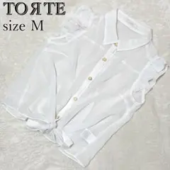 シフォンブラウス フリル ノースリーブ シアーシャツ 重ね着 Y2K