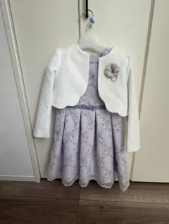 卒園式、入学式薄紫用フラワー刺繍ドレスとジャケットpetitmain