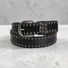 ブラック✯スタッズベルト✯ユニセックス　メンズ✯y2k✯レディース✯ロック✯合皮