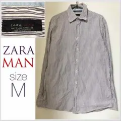 ZARA MAN コットンストライプ シャツ