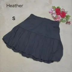 【Heatherヘザー】バルーンミニスカート インナーパンツ付 スカパン 黒 S