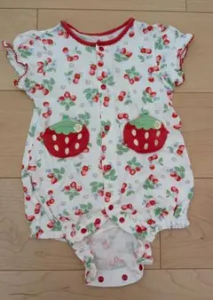 カバーオール 60-70cm　いちご　さくらんぼ　ロンパース　西松屋　半袖　夏