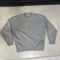 スウェットライクニットオーバーサイズプルオーバー