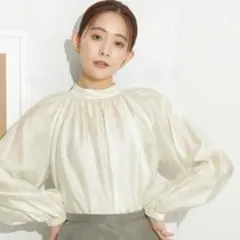 NANO universe ナノユニバース ブラウス ホワイト Sサイズ　美品