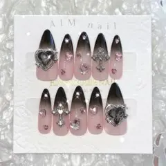 ネイルチップ オーダー マグネット フレンチガーリー ワンホン 韓国