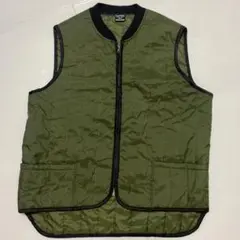 70s シアーズ　キルティングダウンベスト オリーブグリーン　ビンテージ　M 古着 70s WoolRich 計量 100% ナイロン シェル ダウン ベスト ミント