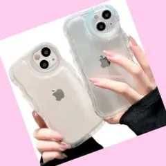 saymi's iPhone13pro ケース クリア ウェーブ アクスタ収納