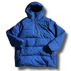 極美品■ウールリッチ　ダウンジャケット　ブルー　ロゴ　XL