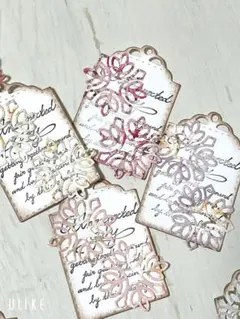 *お花*タグ*handmade*12枚セット*