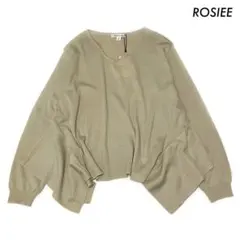 ROSIEE ロージー★長袖ニット Vネック 変形ヘムライン 未使用タグ付き品