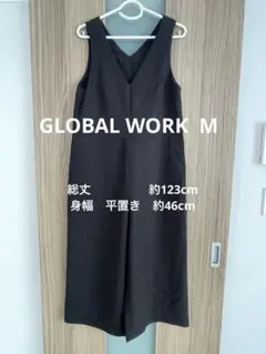 GLOBAL WORK サロペットパンツ　M ブラックのサムネイル