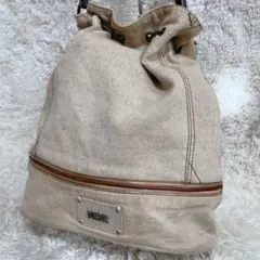 希少 DIESEL トートバッグ キャンバス A4 大容量 レザー 肩掛け