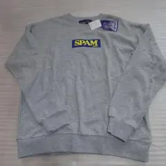 SPAM グレー トレーナー　160 Ｓ M かわいい　面白い　おしゃれ