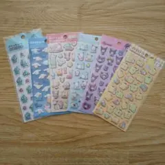 【匿名配送】サンリオ ぷくっとシール 6枚 セット ダイソー