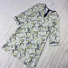 ZARA BASIC❣️上品 花柄 ワンピース✨️Mサイズ✨️訳あり✨️