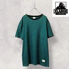 希少rare 裏原 X-LARGE ボーダーTシャツ Tiffany 黒のサムネイル