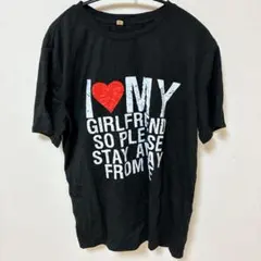 半袖 Tシャツ M 黒 英語 ブラック カットソー 背面無地