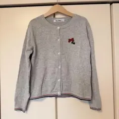 familiar ファミリア グレー ニットカーディガン