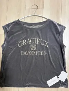新品　PROPORTION シアーベロア刺繍Tシャツ フリーサイズ