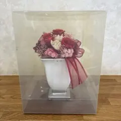 プリザーブドフラワー アレンジメント 陶器　バラ　赤
