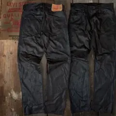 00s　リーバイス　コーティングパンツ　フェイクレザー　ダークブラウン　w32