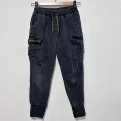 オニール カーゴパンツ 裾リブ 無地 150 黒 綿 ポリウレタン お出かけのサムネイル