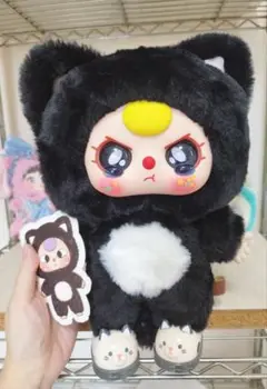 Babythreeぬいぐるみ 400% 黒猫　靴セット